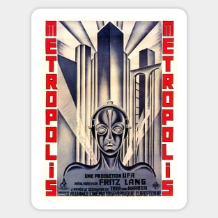 METROPOLIS Fritz Lang Retro Classic Movie Sticker